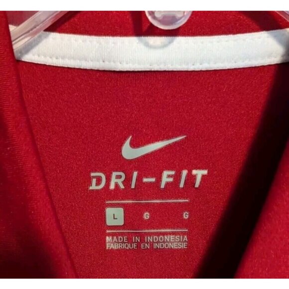 Nike Alabama Crimson Tide Football Men's Large Red Polo Short Sleeve Shirt NWT - Picture 4 of 7